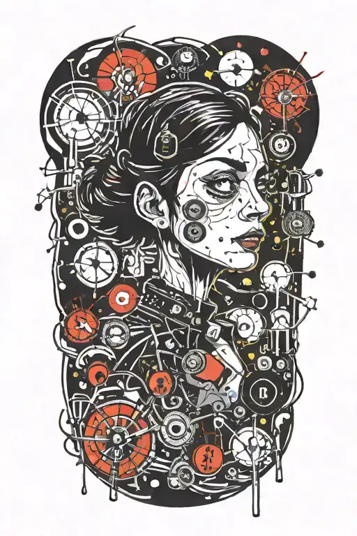 Black Buttons And Needles From The Movie Coraline Sewn Into The Skin