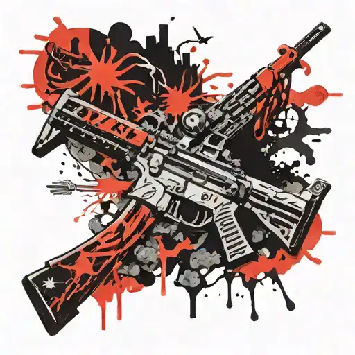 Scorpion Holding Ar15 Assault Rifle