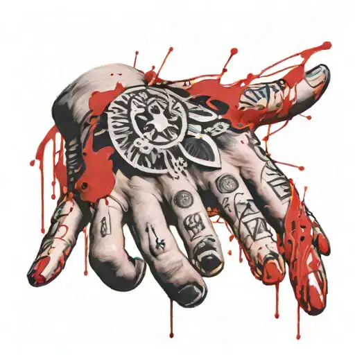 Hand Tattoo Suffering From Love