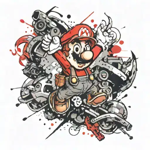 Super Mario Black Red
