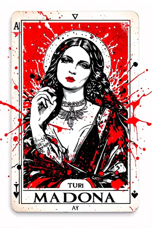 Anti Madonna Inspired Tarot Card