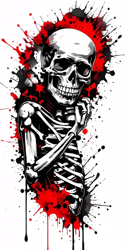 Skeleton Sleeve Tattoo Design