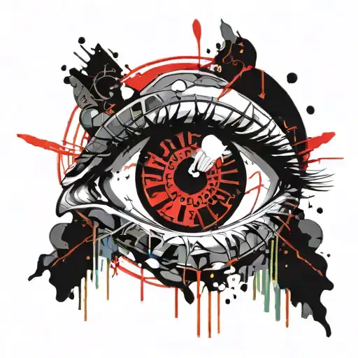 Outline Of A Human Eye With A Dark Circular Male Pattern Around It