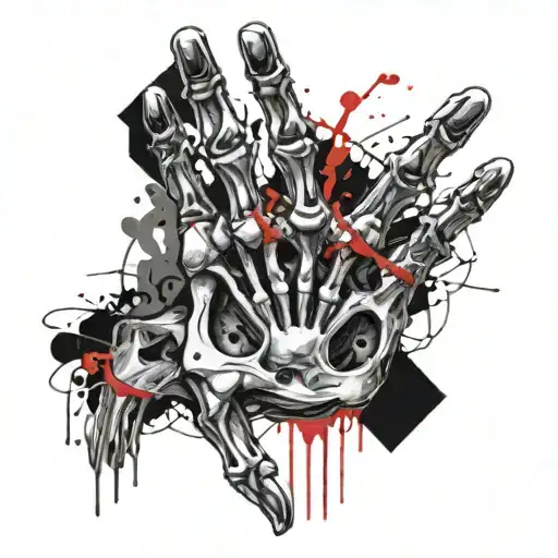 Skeleton Hand With Strika On It No Skull Surrounded