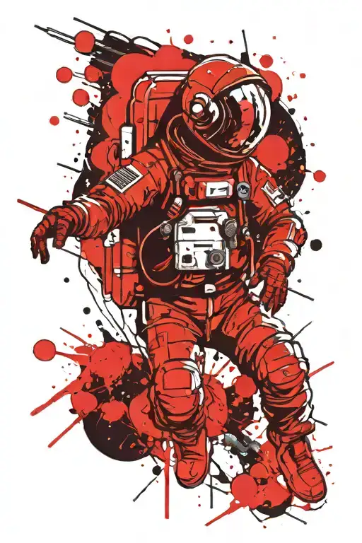 Astronaut Lost In Space Looking At Stars