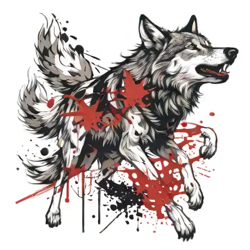 Howling Wolf Running