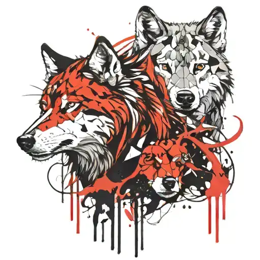 Wolf Killing Its Prey