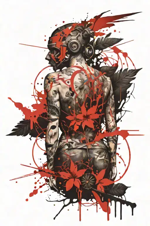 Full Back Piece Featuring Nature