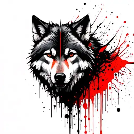 Wolf Body Fading Into Paint