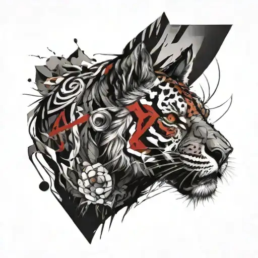 Sleeve Tattoo Showing The Evolution Of A Weak Animal Because A Dangerous Beast