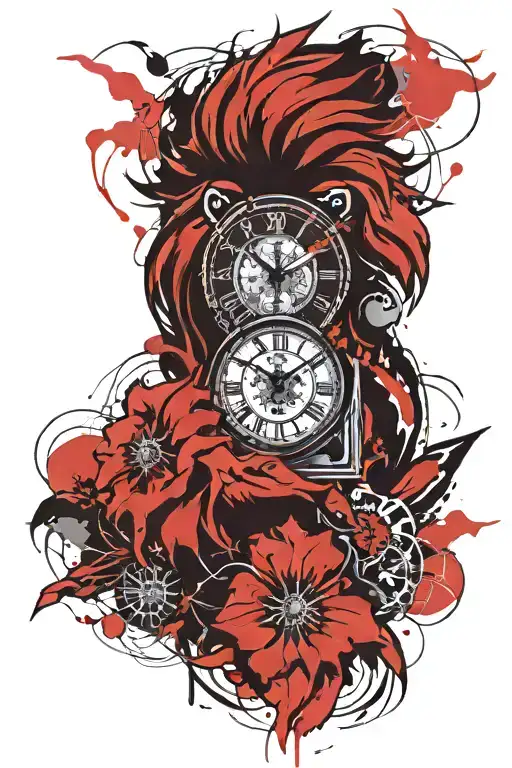 Arm Sleeve Lion Clock And Cards