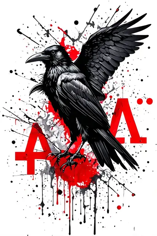 Raven And Initials Am