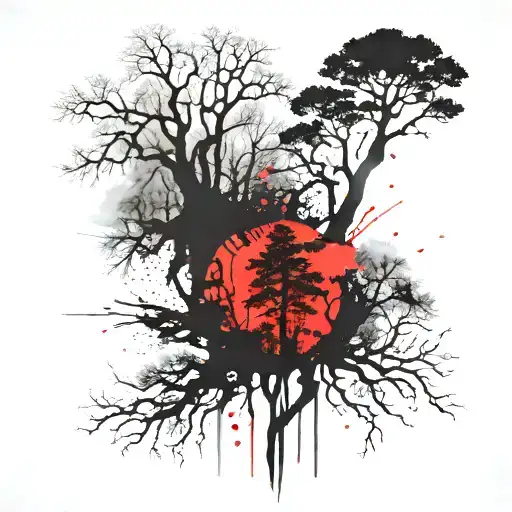 Forest With Negative Space