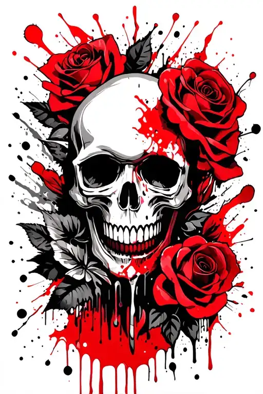 Memento Mori Tex Forearm Tattoo With Skull And Roses