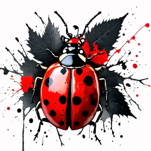 Surrounded Ladybug And Vineyard