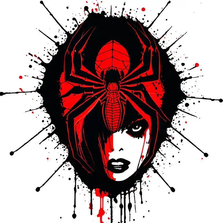 Spiderweb And Blackwidow Spider