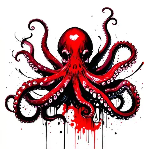 Octopus And Death In The Hands Of A Vicious Woman