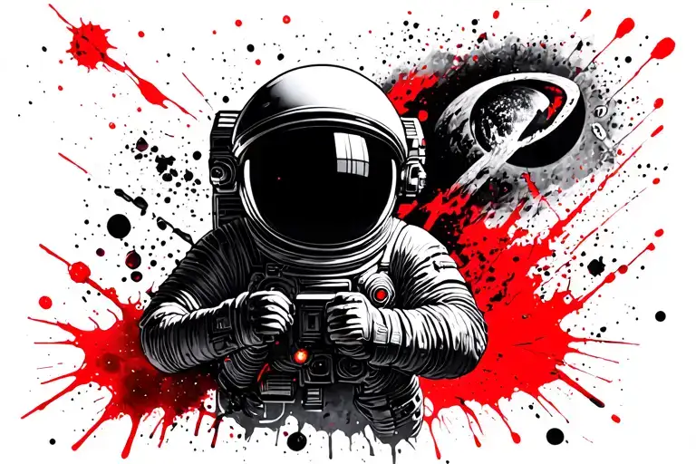 Space Time Destruction Astronaut Planet