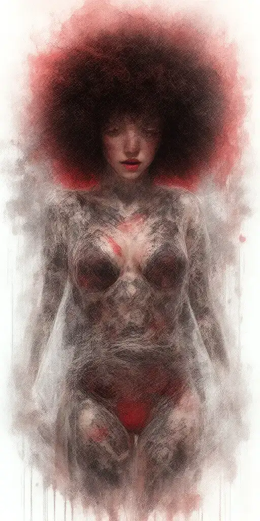 Double D Titties Showing Ghost Girl Under Blankets Thick Thighs With An Afro