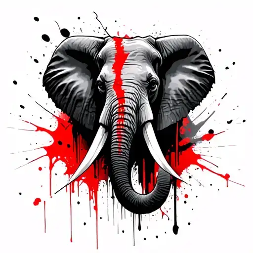 Elephant Head Broken Tusk Overview Slight Curve