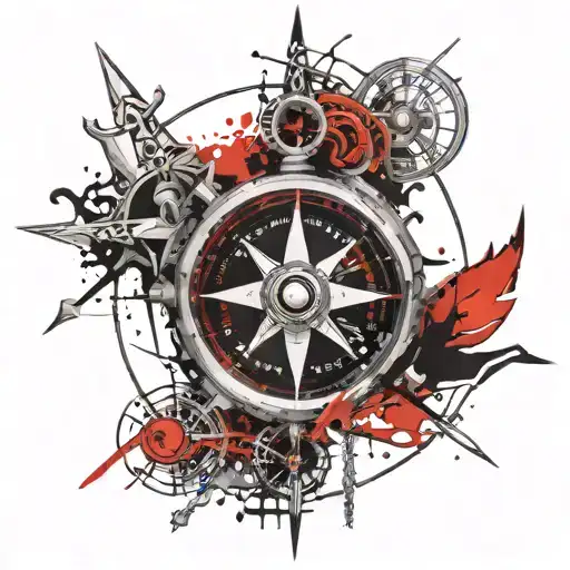 Compass With Chains Wrapped