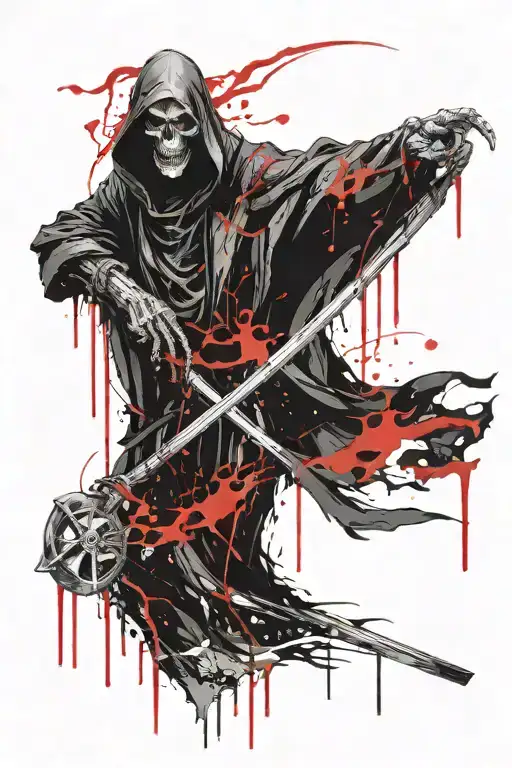 Grim Reaper With Red Eyes