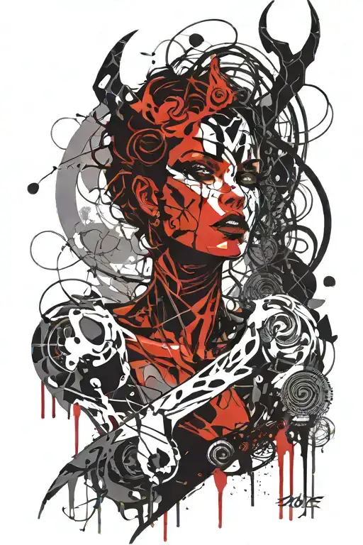 Demon Woman Siluet Going