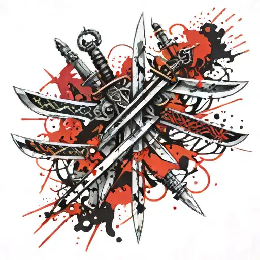 Four Crossed Scottish Swords