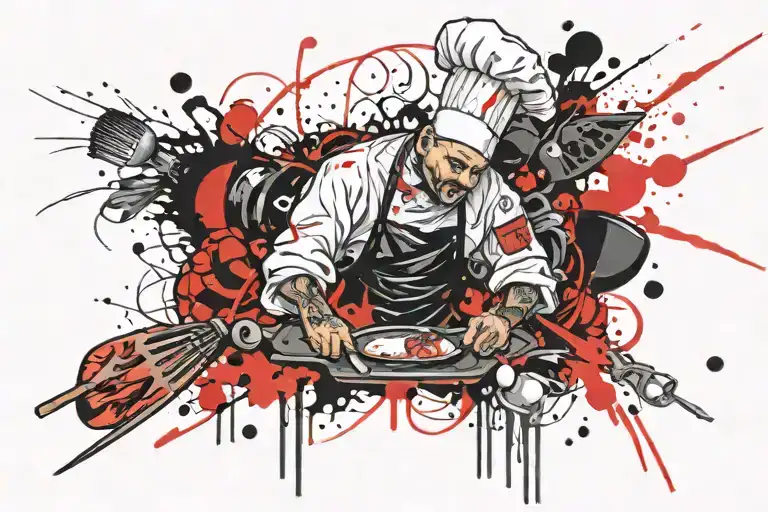 Chef Sobriety Tattoo Design