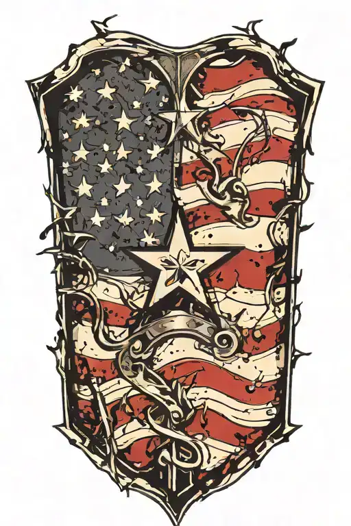 American Flag Texas Flag 300 Shield Crossed