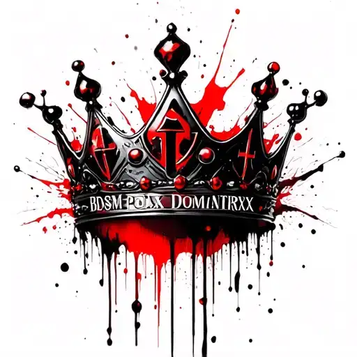 Bdsm Dominatrixx Crown With The Letters