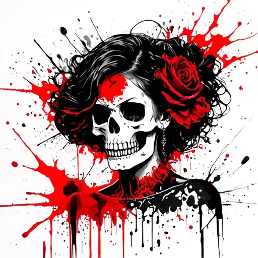 Create A Woman With A Skull