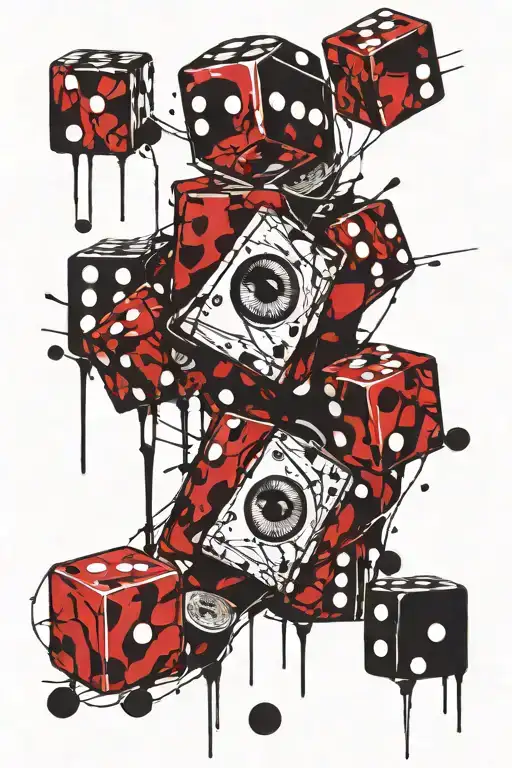 Eye Time Blood Dice Cards