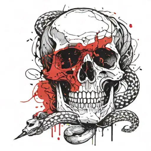 Skull And Snake