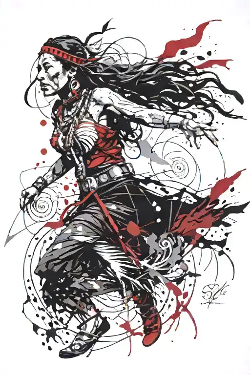 Whirlwind Native American Woman