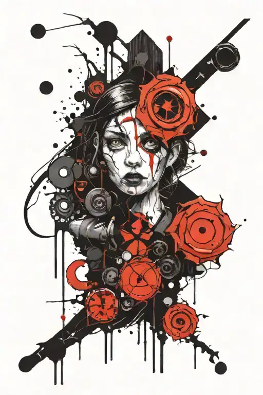 Coraline Inspired Metal Hand And Black Buttons Integrated Into The Design