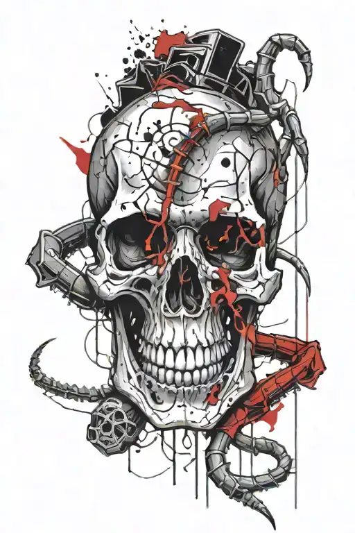 Skull And Scorpion Crawling