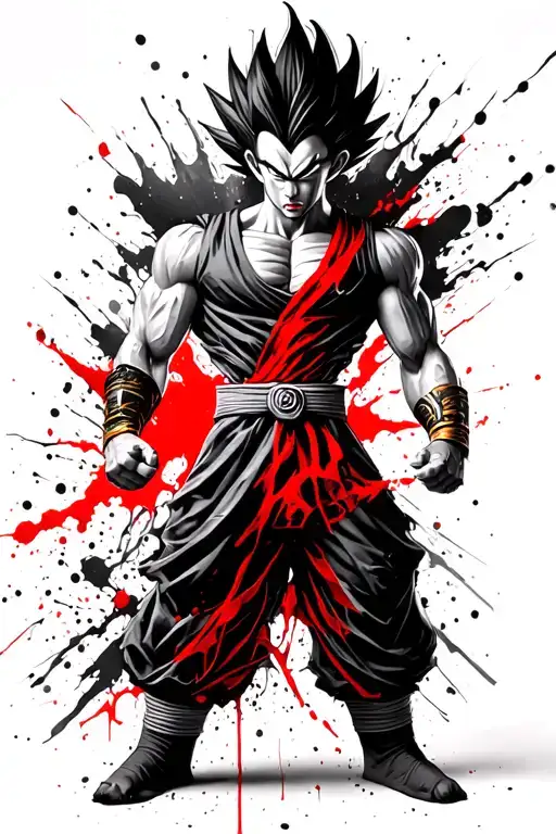 Vegeta Posing Like Zeus