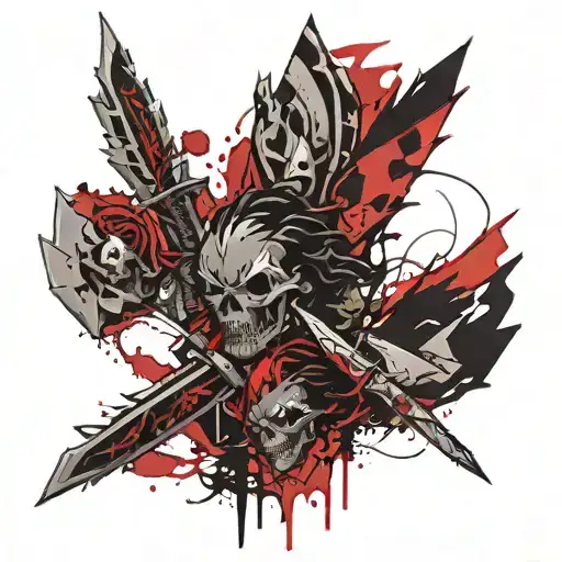 Berserk Art With A Twist Incorporating Elements Of American Traditional