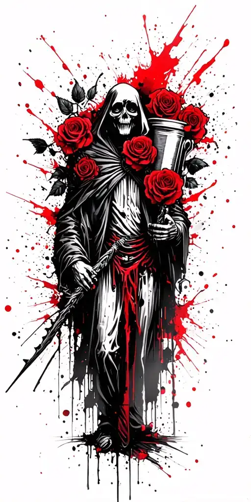 Demons Roses Grim Reaper Holding