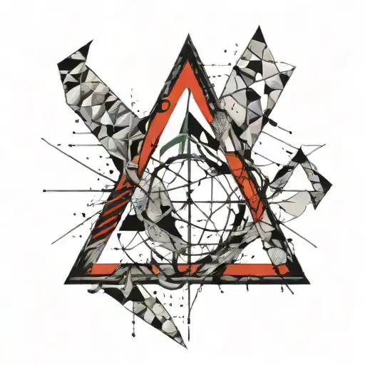 Slighty Abstract Symbol Of The Deathly Hallows With A Touch Of Geometry