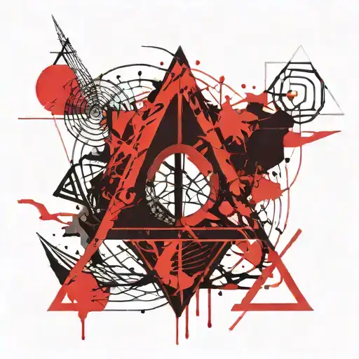 Slighty Abstract Symbol Of The Deathly Hallows With A Touch Of Geometry