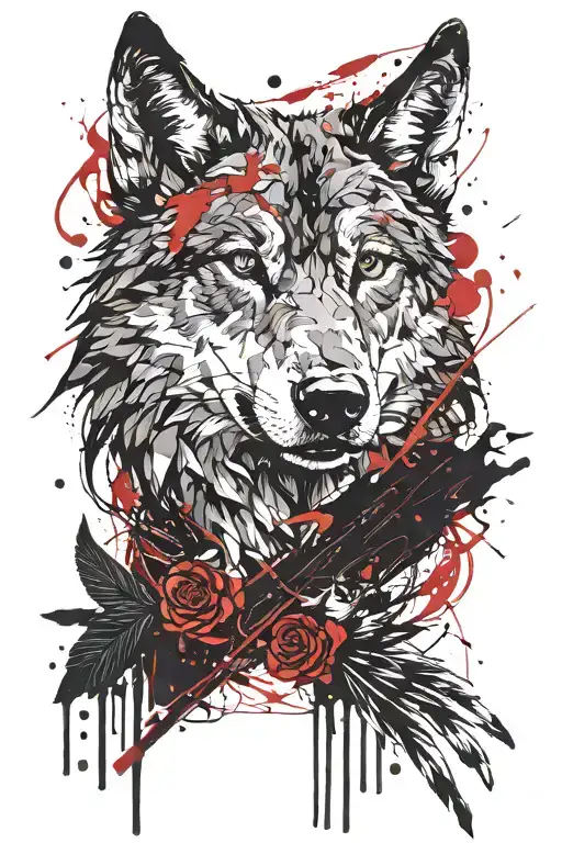 Eldritch Germanic Wolf And Raven