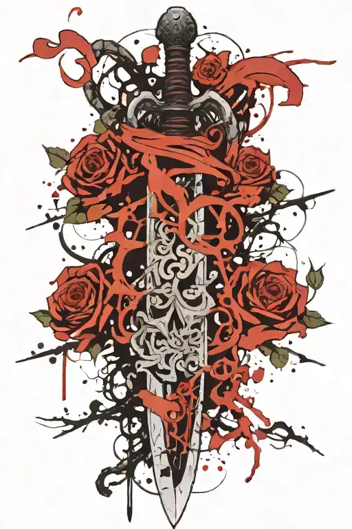 Ancient Sword With Vines Wrapping