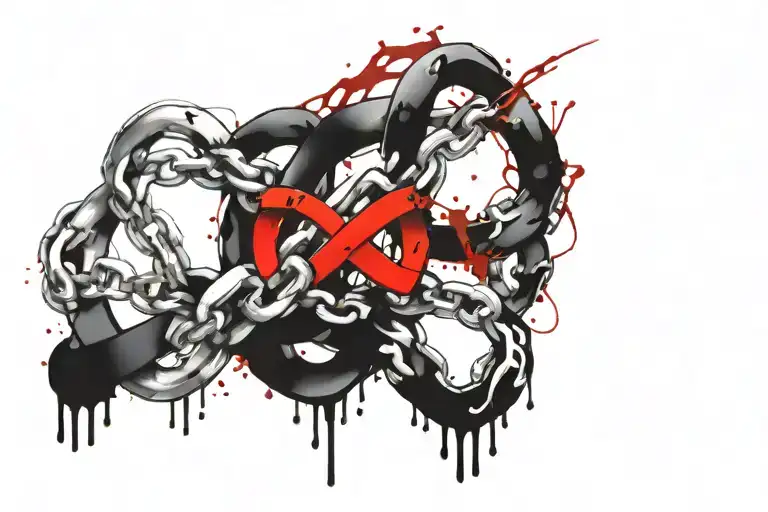 Infinity Symbol Made Of Chains