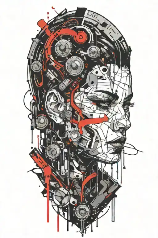 Cyberpunk Inspired Tattoo Lady