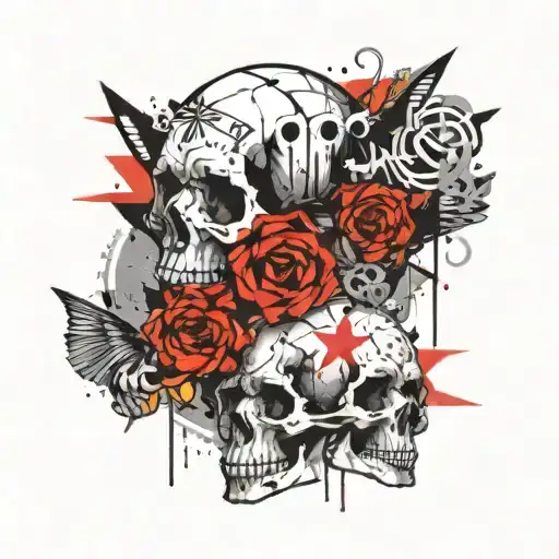 Cash And Skull Wearing