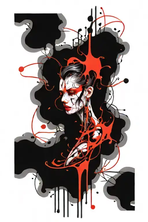 Long Skinny Abstract Liquid Line