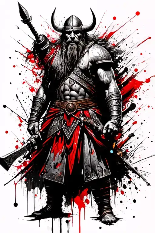 Viking Warrior Wielding