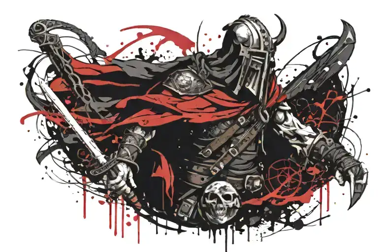 Viking And Grim Reaper